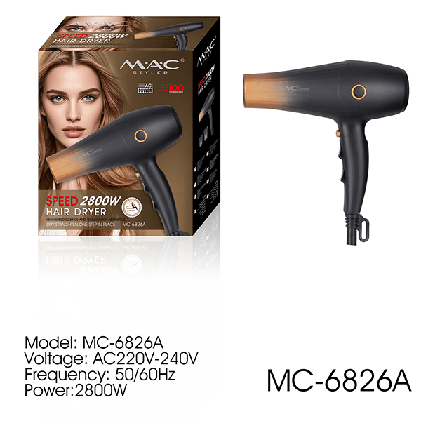 سشوار حرفه ای آیونیک 2800 وات مک استایلر مدل MC 6826A